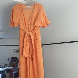 SOLD Flowy mustard jumpsuit